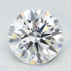Picture of Lab Grown Diamond 2.33 Carats, Round with Ideal Cut, D Color, IF Clarity and Certified by IGI