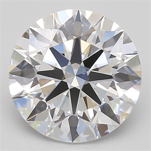 Picture of Lab Grown Diamond 3.33 Carats, Round with Excellent Cut, D Color, IF Clarity and Certified by GIA