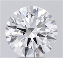 Lab Grown Diamond 3.42 Carats, Round with Ideal Cut, E Color, VS1 Clarity and Certified by IGI