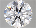 Lab Grown Diamond 4.07 Carats, Round with Ideal Cut, D Color, VVS1 Clarity and Certified by IGI