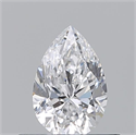 Natural Diamond 0.50 Carats, Pear with  Cut, D Color, VS2 Clarity and Certified by GIA