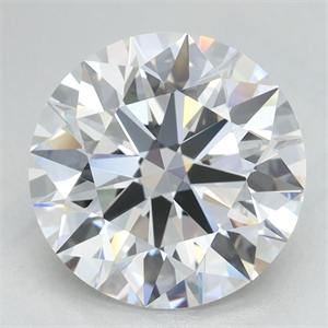 Picture of Lab Grown Diamond 2.71 Carats, Round with Ideal Cut, D Color, IF Clarity and Certified by IGI