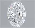 Natural Diamond 0.40 Carats, Oval with  Cut, D Color, VS2 Clarity and Certified by GIA