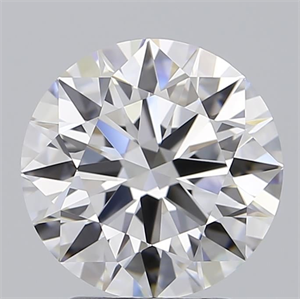 Picture of Lab Grown Diamond 2.51 Carats, Round with Ideal Cut, D Color, IF Clarity and Certified by IGI