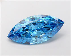 Picture of Lab Grown Diamond 3.10 Carats, Marquise with  Cut, Fancy Vivid Blue Color, VS1 Clarity and Certified by IGI