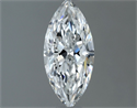 Natural Diamond 0.60 Carats, Marquise with  Cut, D Color, VVS2 Clarity and Certified by GIA
