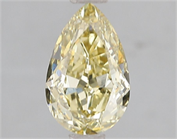 Picture of Lab Grown Diamond 1.54 Carats, Pear with  Cut, Fancy Intense Yellow Color, VS2 Clarity and Certified by IGI