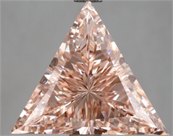 Picture of Lab Grown Diamond 2.88 Carats, TRIANGULAR with  Cut, Fancy Vivid Pink Color, VVS2 Clarity and Certified by IGI