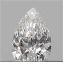 Diamante Natural 0.13 quilates, De pera , Color D, claridad VVS2 y certificado IGI