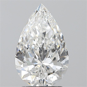 Picture of Natural Diamond 2.01 Carats, Pear with  Cut, F Color, VS1 Clarity and Certified by GIA