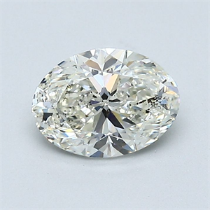 Foto Diamante Natural 1.00 quilates, Ovalado , Color J, claridad SI2 y certificado GIA de