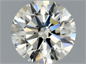 Natural Diamond 1.04 Carats, Round with Excellent Cut, K Color, IF Clarity and Certified by HRD