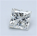 Natural Diamond 1.01 Carats, Princess with  Cut, I Color, VVS1 Clarity and Certified by GIA