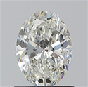 Natural Diamond 0.90 Carats, Oval with  Cut, H Color, SI2 Clarity and Certified by GIA
