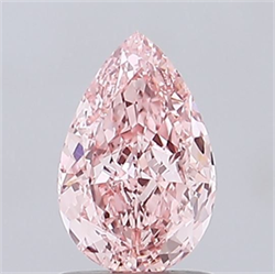 Picture of Lab Grown Diamond 1.40 Carats, Pear with  Cut, Fancy Vivid Pink Color, VS1 Clarity and Certified by IGI