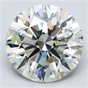 Natural Diamond 2.72 Carats, Round with Excellent Cut, L Color, VVS2 Clarity and Certified by GIA