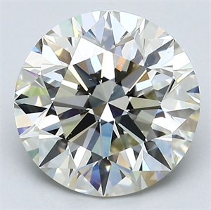 Picture of Natural Diamond 2.72 Carats, Round with Excellent Cut, L Color, VVS2 Clarity and Certified by GIA