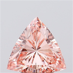 Picture of Lab Grown Diamond 2.08 Carats, TRIANGULAR with  Cut, Fancy Vivid Pink Color, VS1 Clarity and Certified by IGI