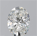 Natural Diamond 0.50 Carats, Oval with  Cut, H Color, VVS1 Clarity and Certified by GIA