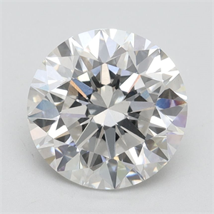 Picture of Lab Grown Diamond 2.60 Carats, Round with Excellent Cut, F Color, VS1 Clarity and Certified by IGI
