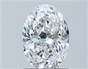Natural Diamond 0.92 Carats, Oval with  Cut, D Color, SI1 Clarity and Certified by GIA