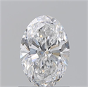 Natural Diamond 1.02 Carats, Oval with  Cut, D Color, SI2 Clarity and Certified by GIA