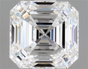 Picture of Natural Diamond 1.01 Carats, Asscher with  Cut, D Color, VS1 Clarity and Certified by GIA