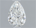 Natural Diamond 0.50 Carats, Pear with  Cut, F Color, VVS2 Clarity and Certified by GIA