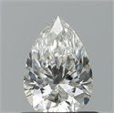 Diamante Natural 0.51 quilates, De pera , Color F, claridad VVS2 y certificado GIA
