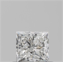 Natural Diamond 0.51 Carats, Princess with  Cut, F Color, VS2 Clarity and Certified by GIA