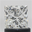 Natural Diamond 0.93 Carats, Princess with  Cut, J Color, I1 Clarity and Certified by GIA