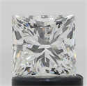 Natural Diamond 0.93 Carats, Princess with  Cut, J Color, I1 Clarity and Certified by GIA