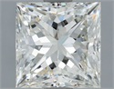 Natural Diamond 1.02 Carats, Princess with  Cut, H Color, IF Clarity and Certified by IGI