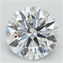 Lab Grown Diamond 2.58 Carats, Round with Ideal Cut, D Color, IF Clarity and Certified by IGI