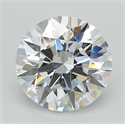 Lab Grown Diamond 2.58 Carats, Round with Excellent Cut, D Color, IF Clarity and Certified by GIA