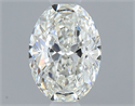 Natural Diamond 0.50 Carats, Oval with  Cut, H Color, VS2 Clarity and Certified by GIA
