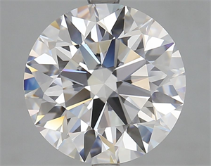 Picture of Lab Grown Diamond 5.44 Carats, Round with Ideal Cut, D Color, IF Clarity and Certified by IGI