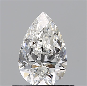 Picture of Natural Diamond 0.50 Carats, Pear with  Cut, G Color, SI2 Clarity and Certified by GIA