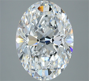 Picture of Natural Diamond 4.01 Carats, Oval with  Cut, D Color, VS2 Clarity and Certified by GIA