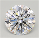 Lab Grown Diamond 3.03 Carats, Round with Ideal Cut, D Color, VVS1 Clarity and Certified by IGI