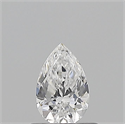 Natural Diamond 0.50 Carats, Pear with  Cut, D Color, SI1 Clarity and Certified by GIA