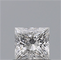 Natural Diamond 0.51 Carats, Princess with  Cut, D Color, VVS1 Clarity and Certified by GIA
