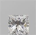 Natural Diamond 0.90 Carats, Princess with  Cut, F Color, VVS1 Clarity and Certified by GIA
