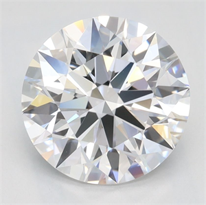 Picture of Lab Grown Diamond 2.07 Carats, Round with Ideal Cut, D Color, IF Clarity and Certified by IGI