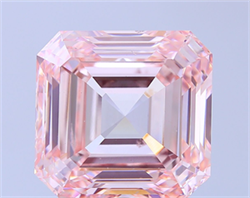 Picture of Lab Grown Diamond 19.95 Carats, Asscher with  Cut, Fancy Intense Pink Color, VS2 Clarity and Certified by IGI