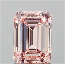 Picture of Lab Grown Diamond 1.44 Carats, Emerald with  Cut, Fancy Pink Color, VS1 Clarity and Certified by IGI