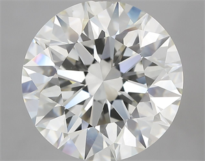 Picture of Natural Diamond 8.00 Carats, Round with Excellent Cut, J Color, VVS2 Clarity and Certified by HRD