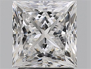 Picture of Natural Diamond 1.71 Carats, Princess with  Cut, E Color, VS2 Clarity and Certified by GIA
