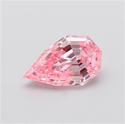Picture of Lab Grown Diamond 1.70 Carats, Pear with  Cut, Fancy Vivid Pink Color, VS1 Clarity and Certified by IGI