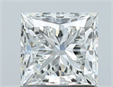 Natural Diamond 1.00 Carats, Princess with  Cut, H Color, VS1 Clarity and Certified by GIA